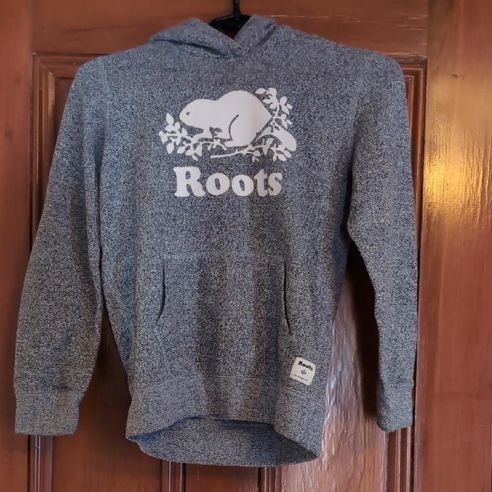 Roots Gray Heather Hoodie Sweatshirt